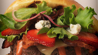 Strawberry BBQ Bacon Burger Recipe