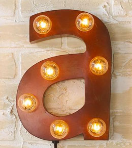 Vintage Style Sign Letters Sconce. 