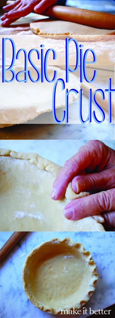 How to make a Basic Pie Crust, for savory or sweet pies  |  makeitbetter.net