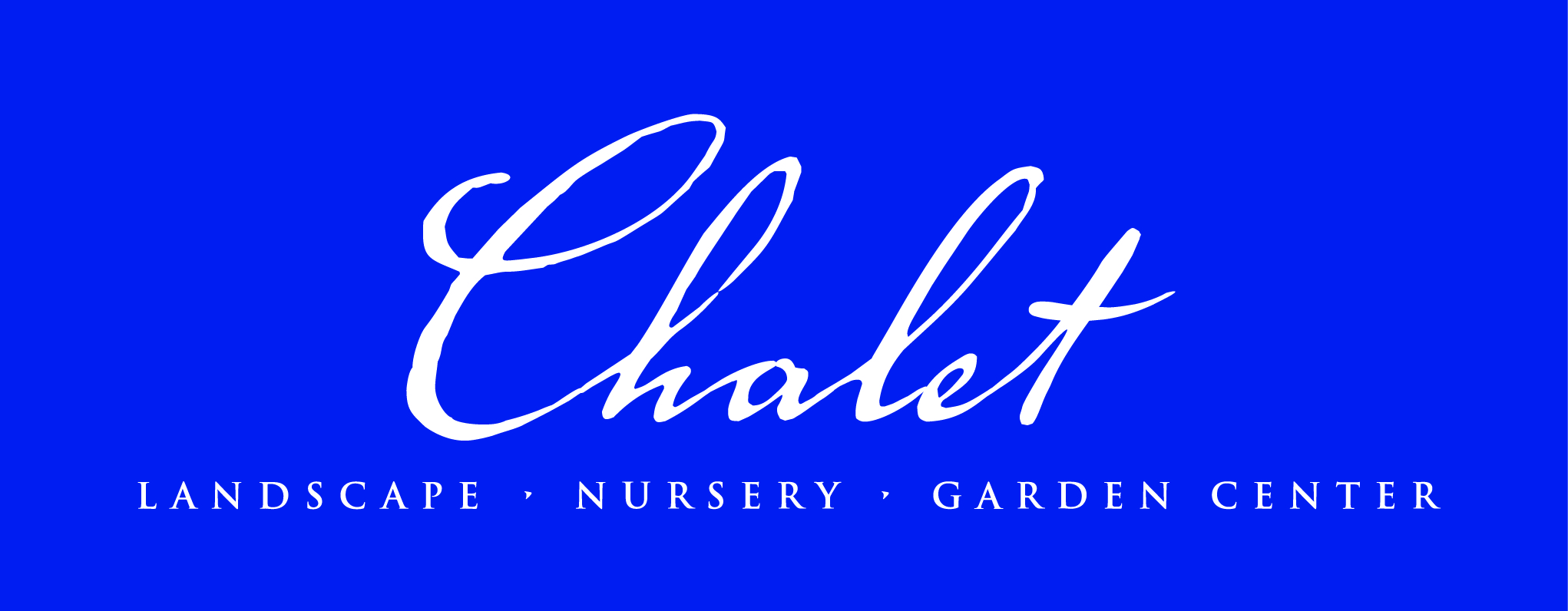 Chalet logo white reverse on blue 072