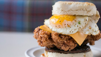 Breakfast sandwich at Arlen's Chicken in Evanston