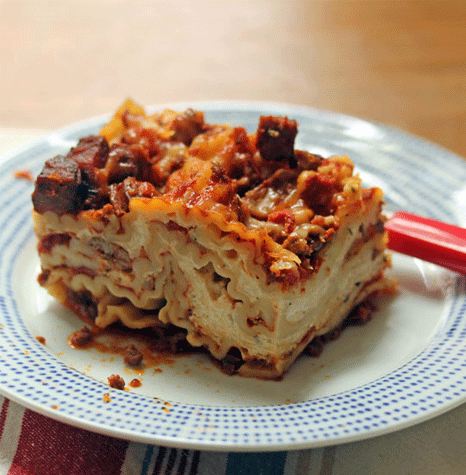 The Perfect Pantry's Slow Cooker Sausage and Four-Cheese Lasagna