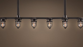 Restoration Hardware Metropolitan Railway Inline Chandelier