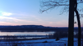 Winter sunset in Galena, IL