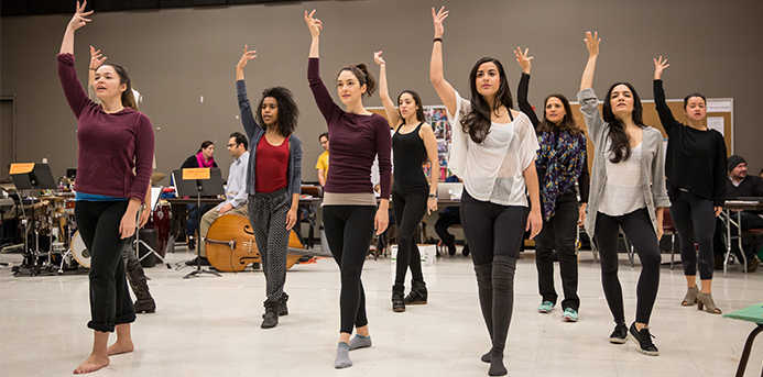 "Another Word for Beauty" rehearsals at Goodman Theatre