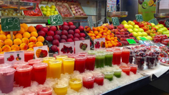 Food Stall at La Boqueria in Barcelona