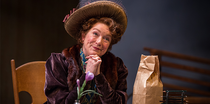 Kristine Nielsen in "The Matchmaker" at Goodman Theatre