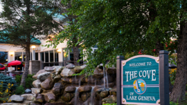 The Cove of Lake Geneva is a 222-suite condo-hotel in historic downtown Lake Geneva just steps from the shoreline.