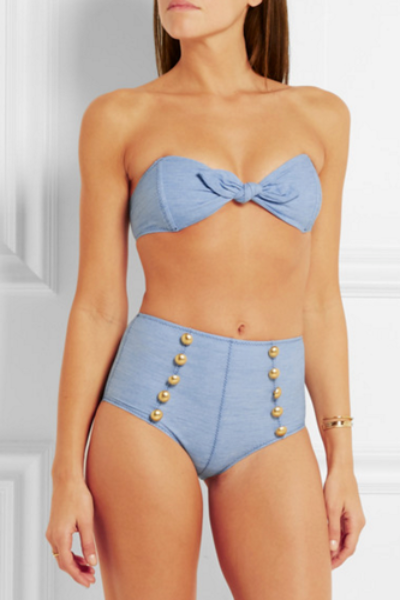 Lisa Marie Fernandez, Poppy Stretch Denim Bikini, $395 (Net-A-Porter)