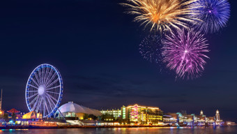 Fireworks at Chicago's Navy Pier