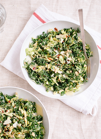 Recipe: Raw Kale and Brussels Sprouts Salad