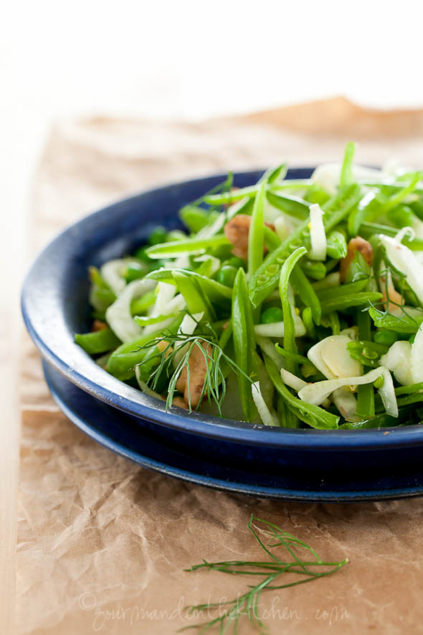 Sugar Snap Pea & Fennel Salad from Gourmande in the Kitchen