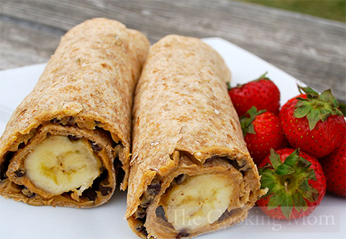 Recipe: Peanut Butter-Banana Wrap from The Cooking Mom