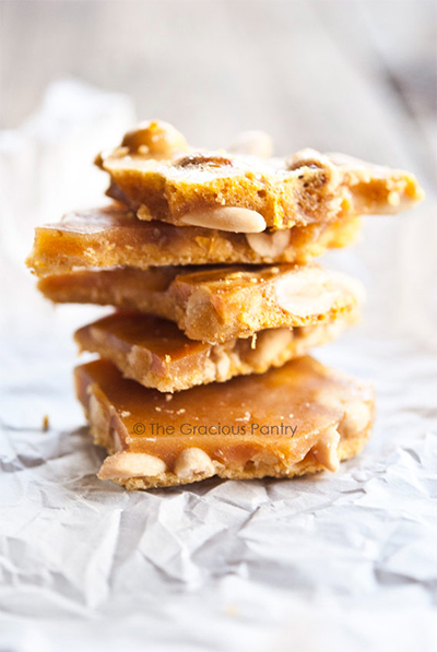 Halloween Recipes: Peanut Brittle from The Gracious Pantry