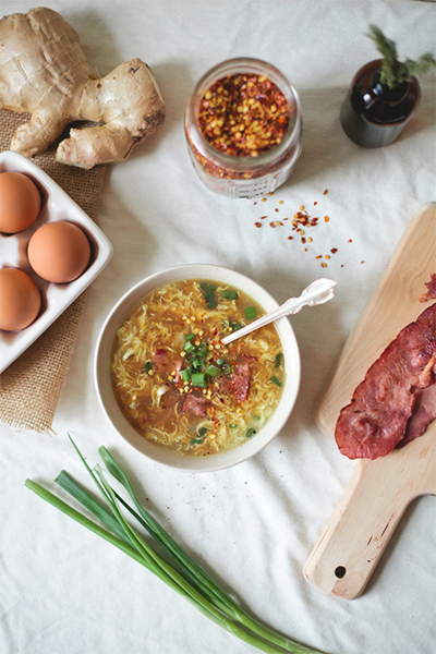 Recipe: Bacon & Egg Drop Soup from My Name is Yeh