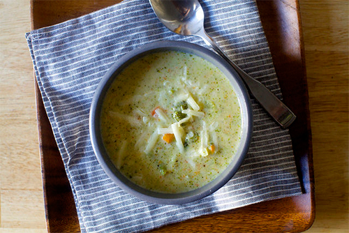 Recipe: Broccoli Cheddar Soup from Smitten Kitchen