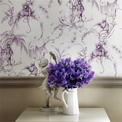 Barbary Toile wallpaper from Osborne and Little