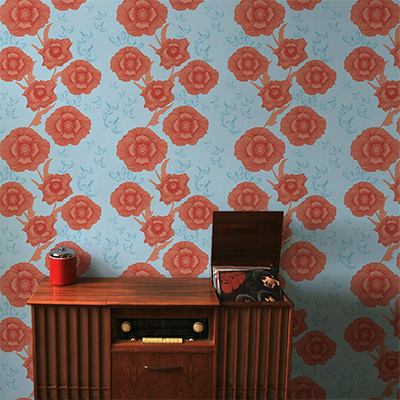 Poppy Flower wallpaper from Camilla Meijer