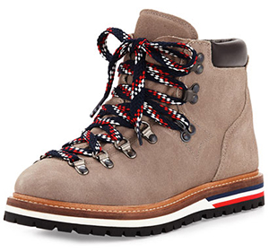 Moncler Blanche Lace-Up Hiker Boots