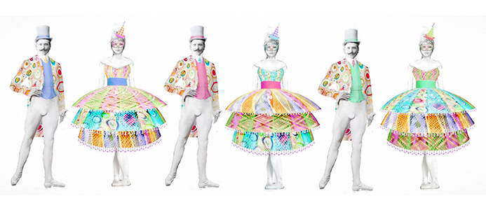 Joffrey Ballet's "The Nutcracker" 2016: Fair Visitors costume rendering
