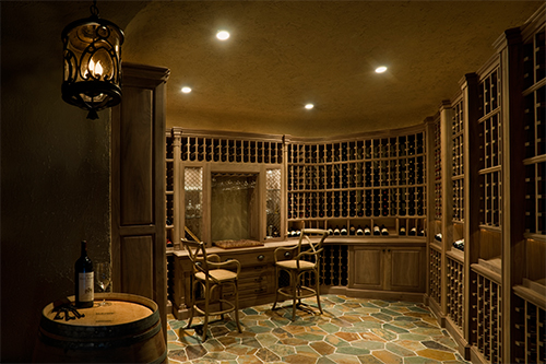 A home wine cellar by Glenview Haus