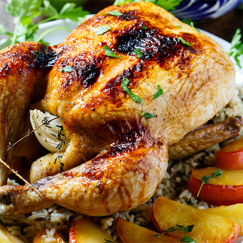 Recipe: Apple Cider Glazed Roasted Chicken from Spicy Southern Kitchen