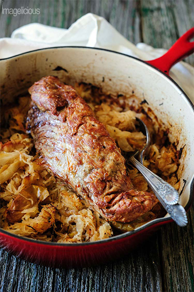 Recipe: Pork Loin with Sauerkraut and Apples from Imagelicious 