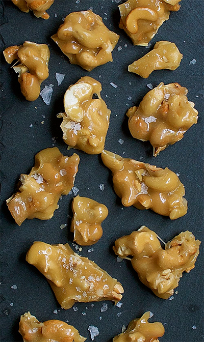 Recipe: Salted Double Cashew Brittle from Pinch and Swirl