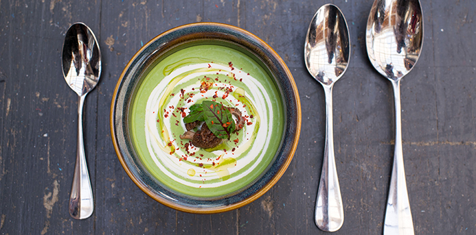 Cindy's Chilled English Pea Soup