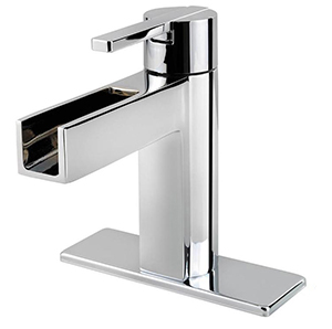 Pfister Vega 4 in. Centerset Single-Handle Waterfall Bathroom Faucet in Polished Chrome