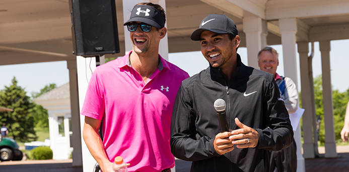 Golf.Give.Gala.: Michael Phelps and Jason Day