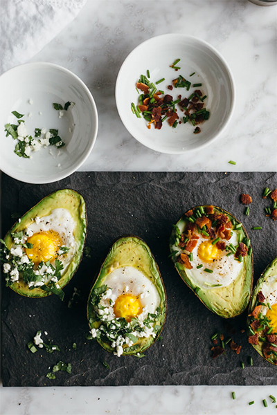 Avocado Recipes: Downshiftology's Baked Eggs in Avocado