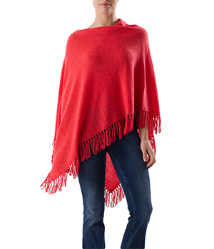 Summer Clothes: Cashmere Fringe Poncho by Margaret O'Leary Inc.