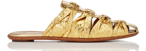 Summer Clothes and Accessories: Capri Metallic Snakeskin Slides from The Row at Barneys New York