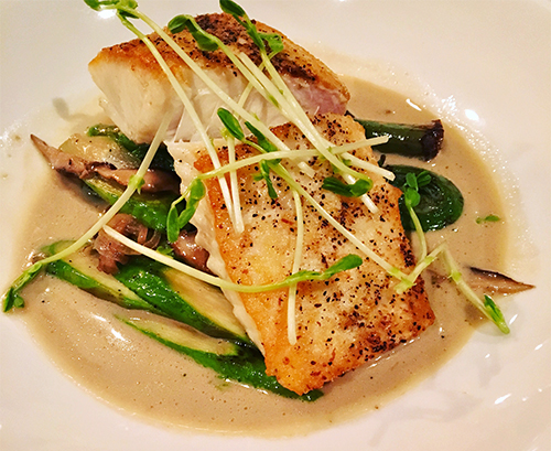 Chicago restaurants: Tortoise Supper Club's Halibut with Spring Vegetables and Mushroom Jus