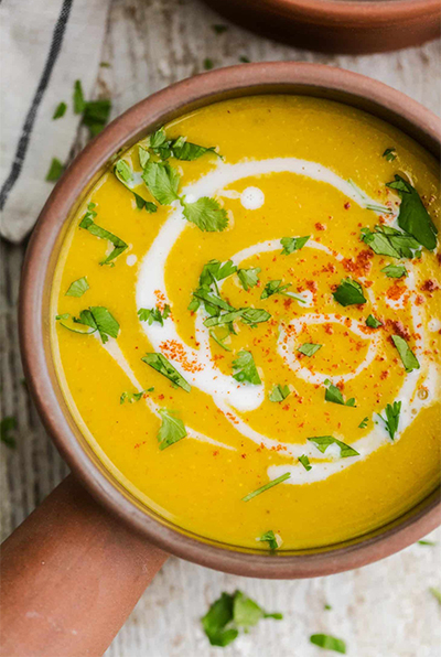 8 Fresh Recipes Using Seasonal Produce: Summer Squash Soup from Naturally Ella