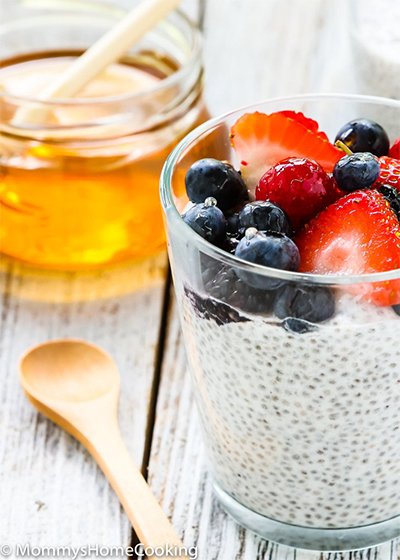 blueberry recipes: Honey Coconut Chia Pudding from Mommy's Home Cooking