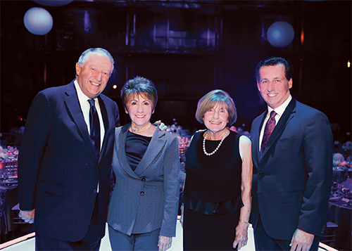 GALA 2017 Event Co-Chairs with Chicago Shakespeare leadership in the soon-to-be-completed The Yard at Chicago Shakespeare (from left to right): Gordon Segal (Winnetka), Artistic Director Barbara Gaines (Chicago), Carole Segal (Winnetka), and Executive Director Criss Henderson (Evanston).