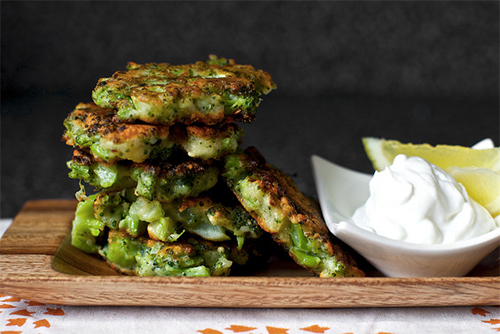 vegetarian recipes: Broccoli Parmesan Fritters from Smitten Kitchen