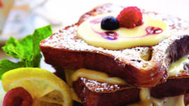 Breakfast Restaurants in Chicago: Lemon Raspberry Brioche French Toast from m.henry