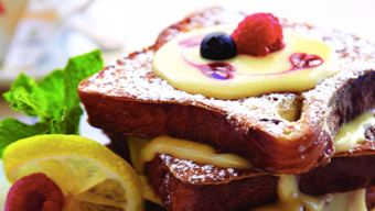 Breakfast Restaurants in Chicago: Lemon Raspberry Brioche French Toast from m.henry