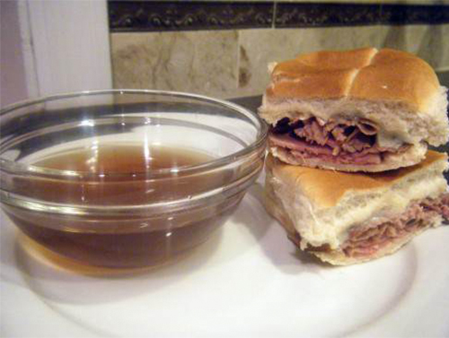 toaster oven recipes: French Dip Sandwiches from Snappy Gourmet