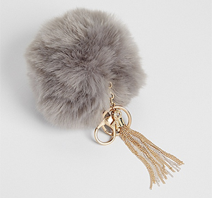 breast cancer awareness month: Maurices’ Grey Pom Keychain