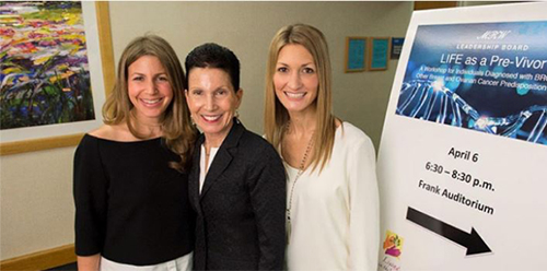 ovarian cancer prevention: Stephanie Goldstein, Carol Rosenberg, MD and Caryn Engle