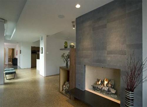 fireplace: Linda Oyama Bryan and Nicholas Design Collective