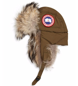 ski clothes: Canada Goose Fur Lined Hat, Saks Fifth Avenue