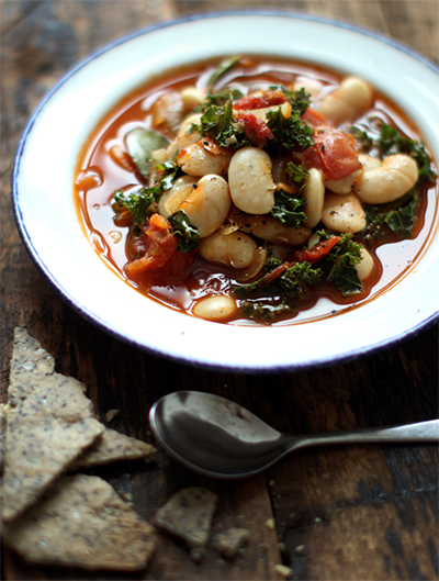 winter produce: Garlicky Kale and White Bean Stew from My New Roots