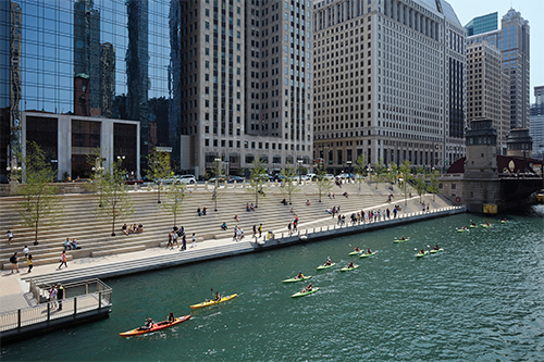 Chicago and the environment: Chicago Riverwalk