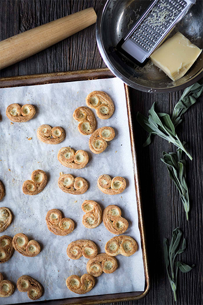 graduation party recipes: Savory Palmiers with Cheese and Herbs from Savory Simple