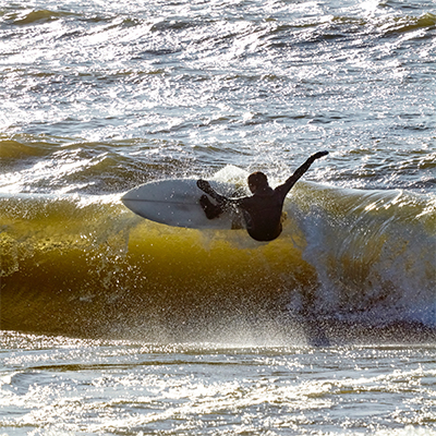 Lake Michigan: surfing